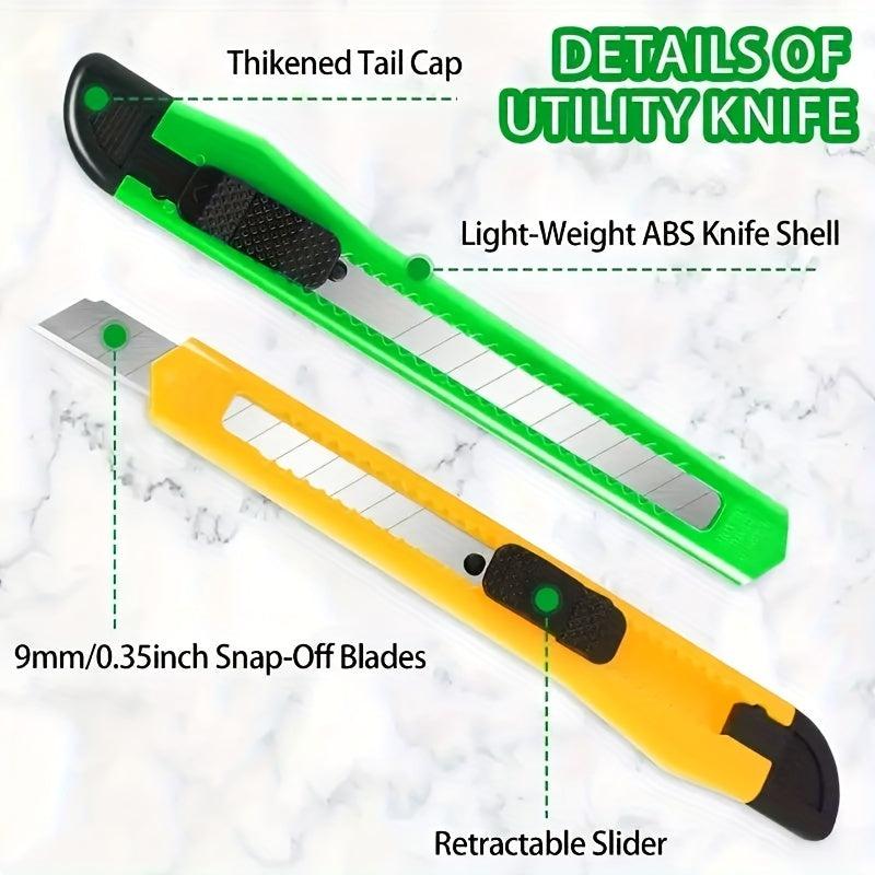 Retractable Box Cutter w/ Automatic Locking Box Opener Set