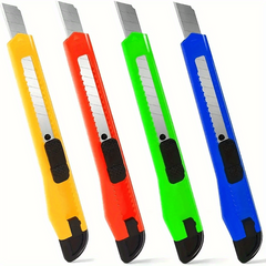 Retractable Box Cutter w/ Automatic Locking Box Opener Set