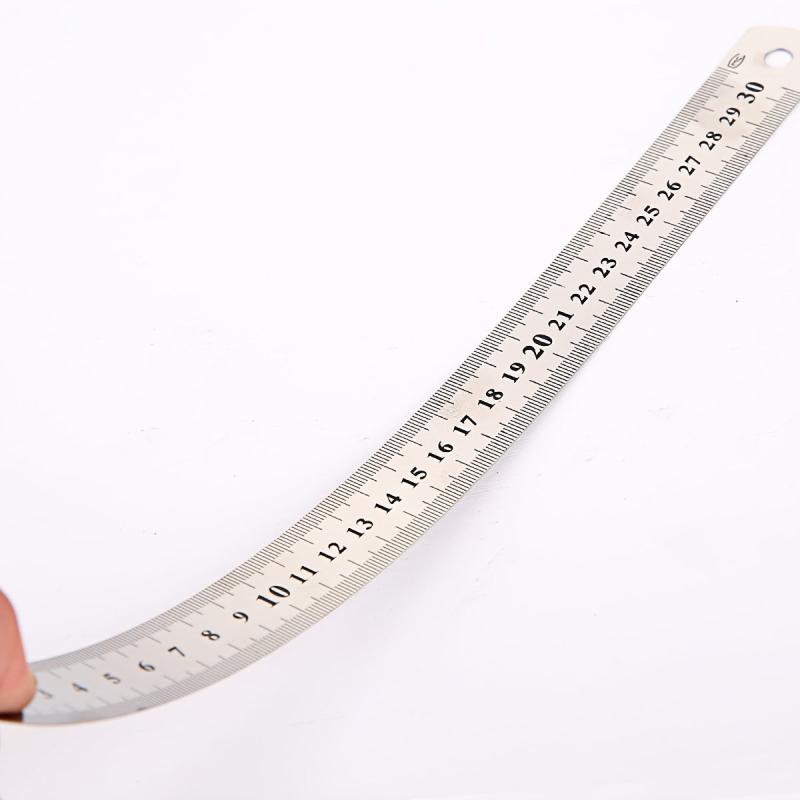 Stainless Steel Ruler 14 19 30 0cm Imperial & Metric Mechanical Ruler
