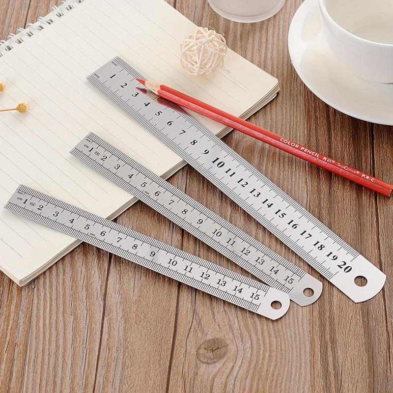 Stainless Steel Ruler 14 19 30 0cm Imperial & Metric Mechanical Ruler