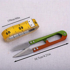 Tape Measure And Scissors Set Body Measuring Tape Sewing Tailor Tape