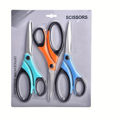 3pcs Office Scissors Craft Scissors Heavy Duty Ergonomic Comfort Grip