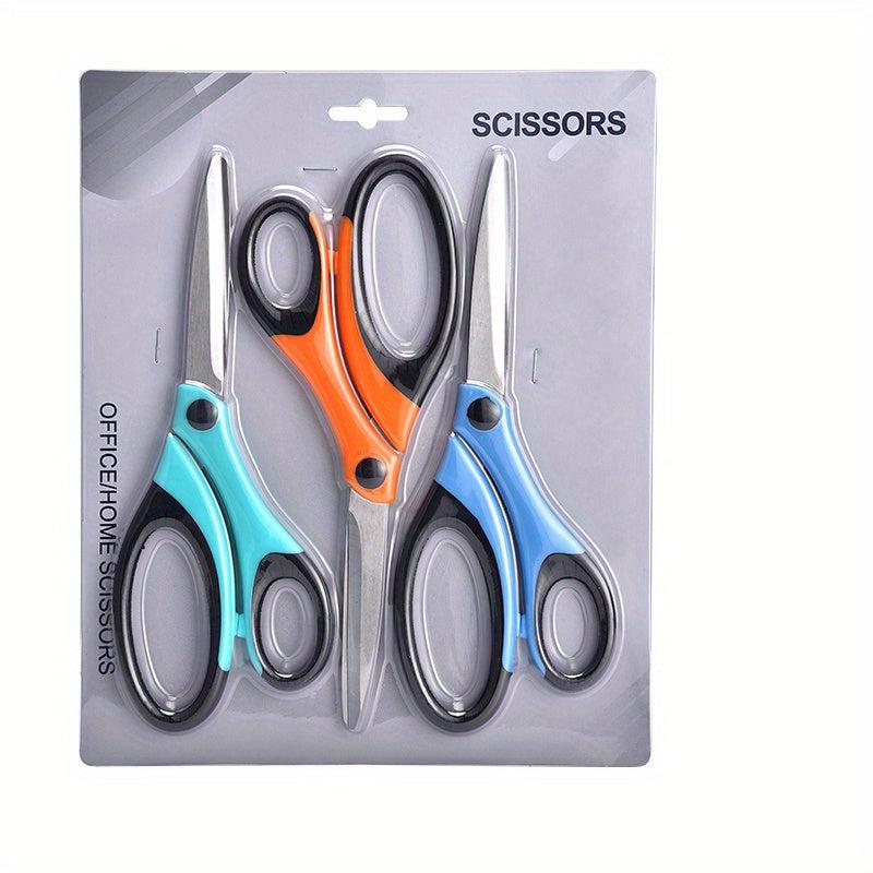 3pcs Office Scissors Craft Scissors Heavy Duty Ergonomic Comfort Grip