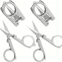 Stainless Steel Folding Scissors Travel Convenient Office School Stationery