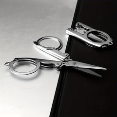 Stainless Steel Folding Scissors Travel Convenient Office School Stationery