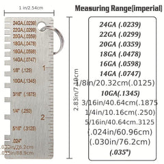 Stainless Steel Thickness Gauge Ruler for Welding Seam Caliper