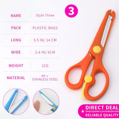 Student Safety Spring Scissors, 5-Pack