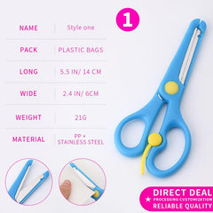 Student Safety Spring Scissors, 5-Pack