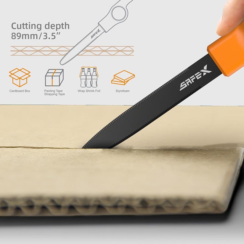 SAFEX Corrugated Cardboard Cutter with Non Stick Teflon Coating Blade