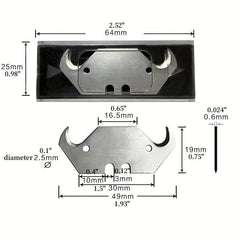 5pcs Thread Hook Knot Corner Hook Blade SK5 Ox Horn Hook Blade