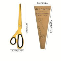 1pc Golden Stainless Steel Asymmetrical Scissors for Office Decoration
