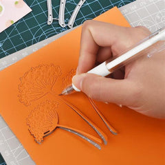 Paper Cutting Art with Press Pen 60 Degree Small Blade for Students