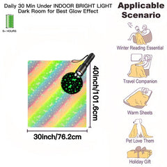 Soft & Cozy Glow in the Dark Unicorn Blanket for Kids - All Seasons