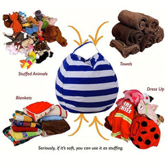 Children's Plush Toy Storage Bag Large Capacity Cotton Quilt Storage Zipper Bag