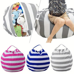 Children's Plush Toy Storage Bag Large Capacity Cotton Quilt Storage Zipper Bag