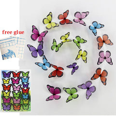 18pcs Butterfly Wall Stickers & 3D Crystals for Room Wall Decals Home Decor
