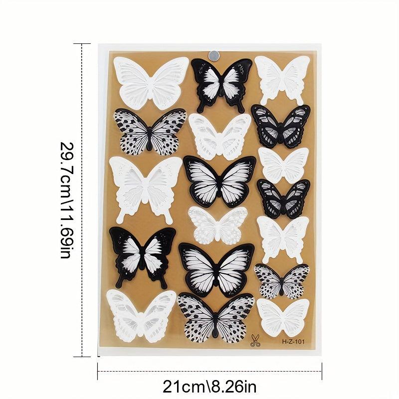 18pcs Butterfly Wall Stickers & 3D Crystals for Room Wall Decals Home Decor