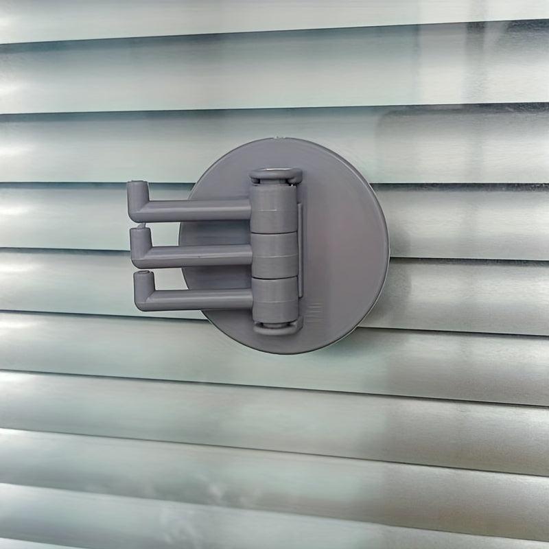 Adhesive Storage Towel Rack Swivel Wash Cloth Organizer
