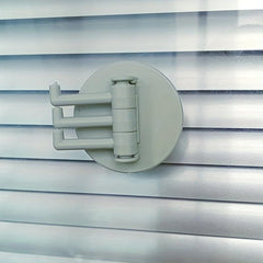 Adhesive Storage Towel Rack Swivel Wash Cloth Organizer
