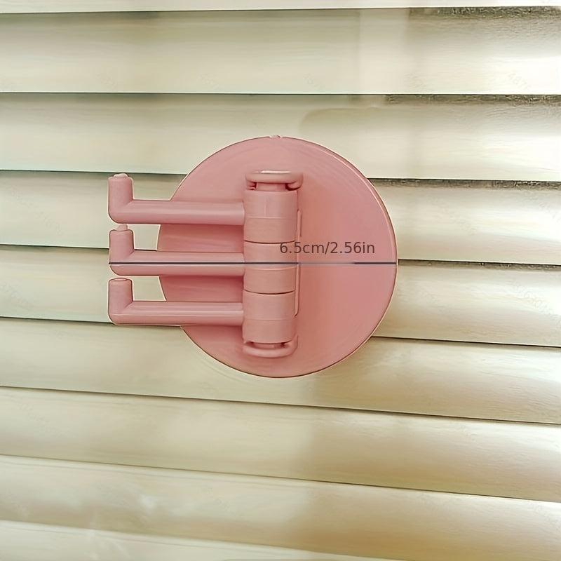 Adhesive Storage Towel Rack Swivel Wash Cloth Organizer