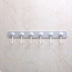 360 Rotating Rack with 6 Hooks Towel Rag Hook Hanger Bathroom Organizer