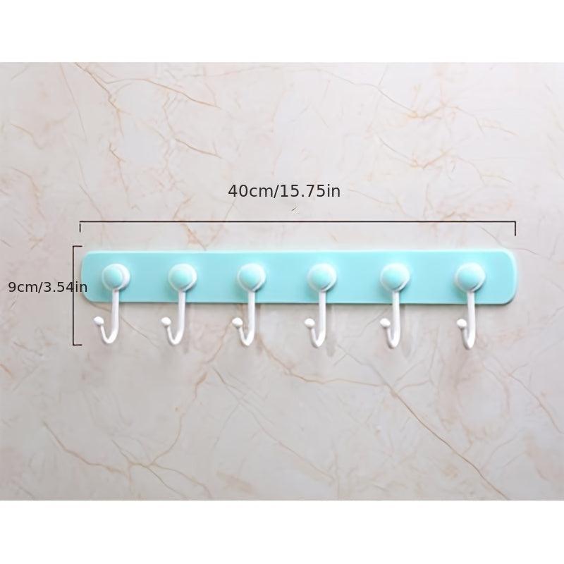 360 Rotating Rack with 6 Hooks Towel Rag Hook Hanger Bathroom Organizer