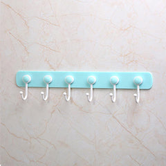 360 Rotating Rack with 6 Hooks Towel Rag Hook Hanger Bathroom Organizer