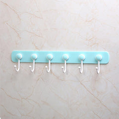 360 Rotating Rack with 6 Hooks Towel Rag Hook Hanger Bathroom Organizer