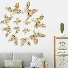 12pcs 3D Hollow Butterfly Wall Stickers DIY Home Room Decor