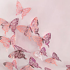12pcs 3D Hollow Butterfly Wall Stickers DIY Home Room Decor