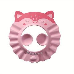 Adjustable Waterproof Baby Bath Cap with Visor and Splash Guard