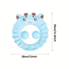 Adjustable Waterproof Baby Bath Cap with Visor and Splash Guard