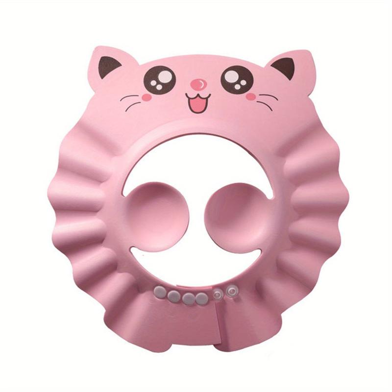 Adjustable Waterproof Baby Bath Cap with Visor and Splash Guard