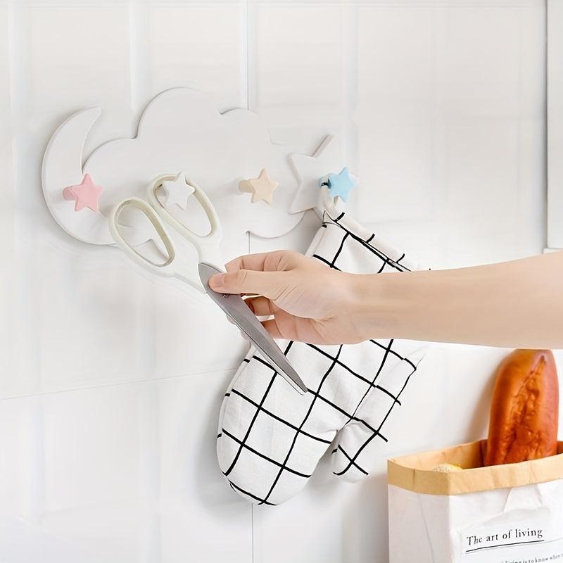 Cloud Shaped Self-adhesive Hook Bathroom Storage Accessory