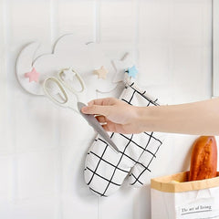Cloud Shaped Self-adhesive Hook Bathroom Storage Accessory