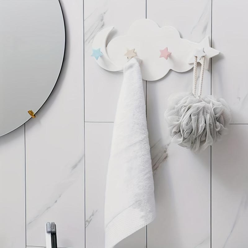 Cloud Shaped Self-adhesive Hook Bathroom Storage Accessory