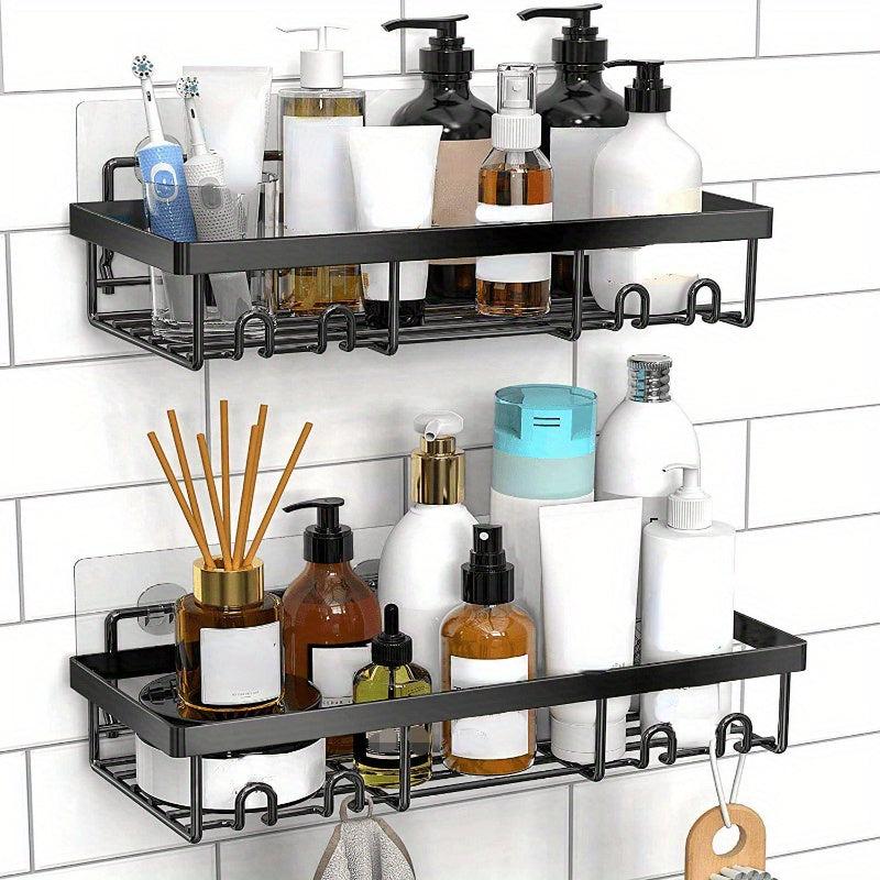 2pcs Self Adhesive Shower Caddy Organizer Bathroom Shelf Rack