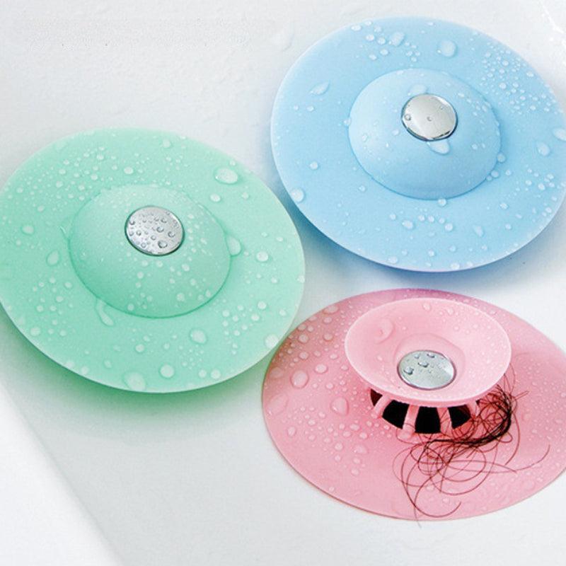 5pcs Mixed Press Silicone Floor Drain Mat Deodorization Enclosed Bathroom Anti-b