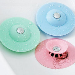 5pcs Mixed Press Silicone Floor Drain Mat Deodorization Enclosed Bathroom Anti-b