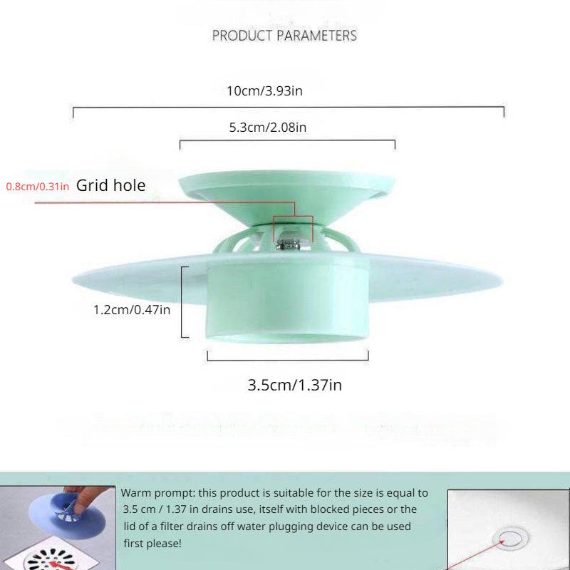 5pcs Mixed Press Silicone Floor Drain Mat Deodorization Enclosed Bathroom Anti-b