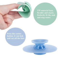 5pcs Mixed Press Silicone Floor Drain Mat Deodorization Enclosed Bathroom Anti-b