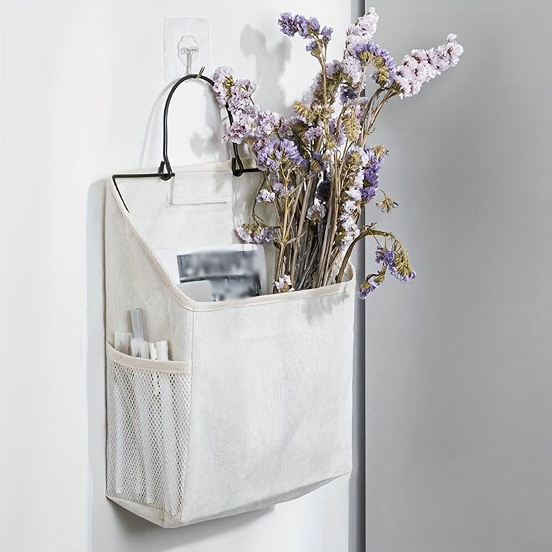 Hanging Storage Bag Wall Hanging Linen Fabric Storage Bag