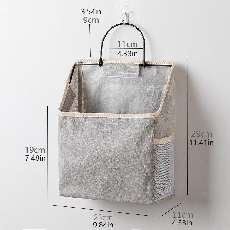 Hanging Storage Bag Wall Hanging Linen Fabric Storage Bag