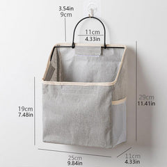 Hanging Storage Bag Wall Hanging Linen Fabric Storage Bag