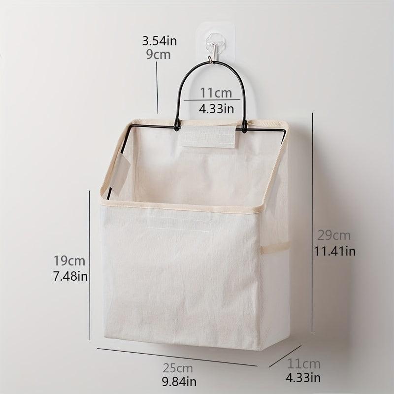 Hanging Storage Bag Wall Hanging Linen Fabric Storage Bag