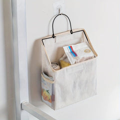 Hanging Storage Bag Wall Hanging Linen Fabric Storage Bag
