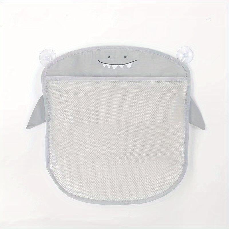 Cartoon Pattern Suction Cup Mesh Bag Bathroom Toy Storage Organizer