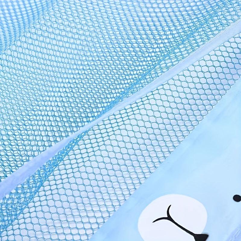 Cartoon Pattern Suction Cup Mesh Bag Bathroom Toy Storage Organizer