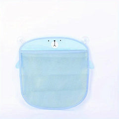 Cartoon Pattern Suction Cup Mesh Bag Bathroom Toy Storage Organizer