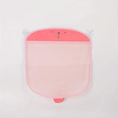 Cartoon Pattern Suction Cup Mesh Bag Bathroom Toy Storage Organizer
